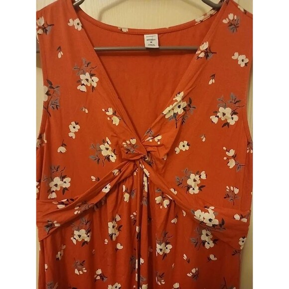 Old Navy Maternity Nursing Red Floral Twist Front Jersey Dress Size Medium NWT - Picture 4 of 5